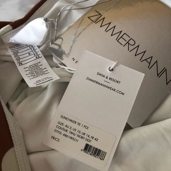 ZIMMERMANN Grosgrain-Trimmed Polka-Dot Swimsuit - Picture 4 of 4